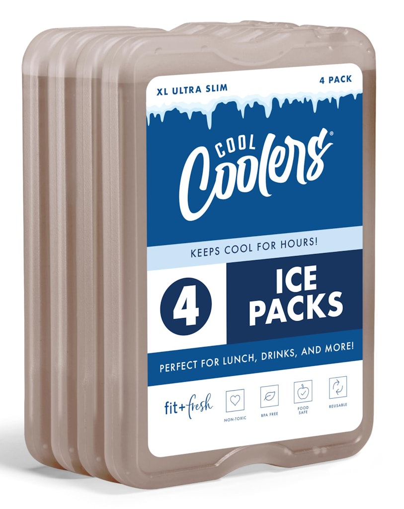 Cool Coolers by Fit & Fresh XL Slim Reusable Ice Pack 4-Pack: $6.97