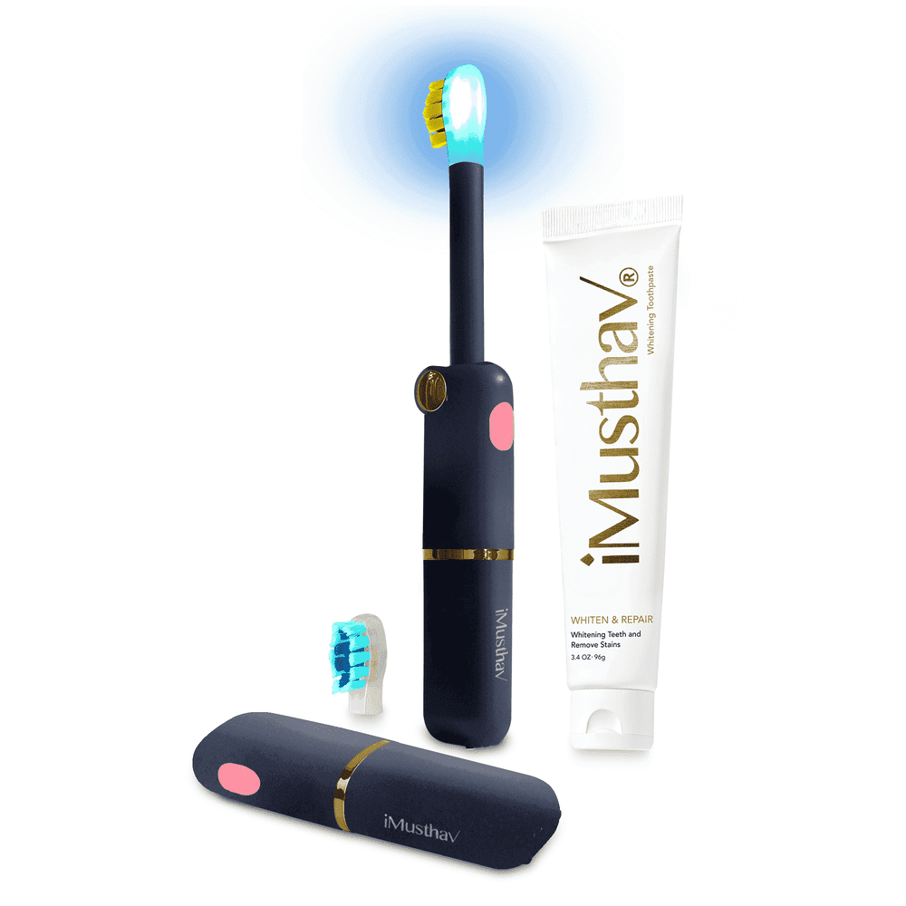 iMusthav Foldable Travel Sonic Electric Toothbrush with UV Cleaner: $25
