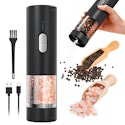 2-in-1 Rechargeable Electric Salt and Pepper Grinder 2-Pack for $12 + free shipping w/ Prime