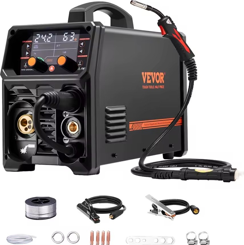 Vevor SucceBuy 200A 5-in-1 MIG Welder w/ LCD Screen Display: $146.75