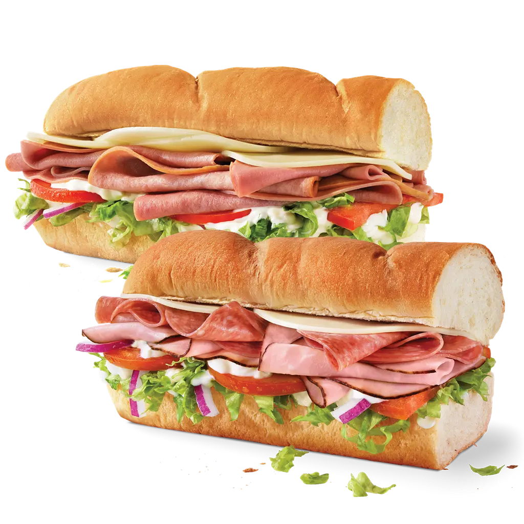 Four 6" Subs at Subway