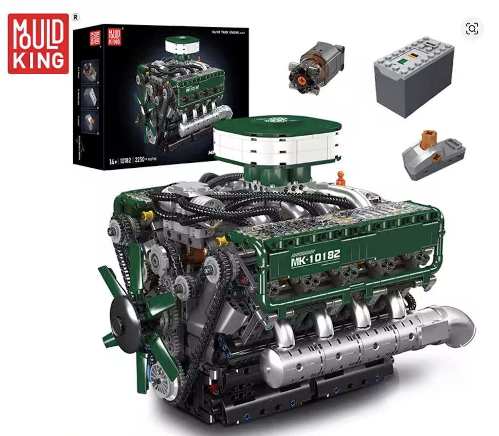 Mould King 10182 Motorized V8 Tank Engine Building Block Set: $73.28 Mould King 10182 Motorized V8 Tank Engine Building Block Set: $73.28