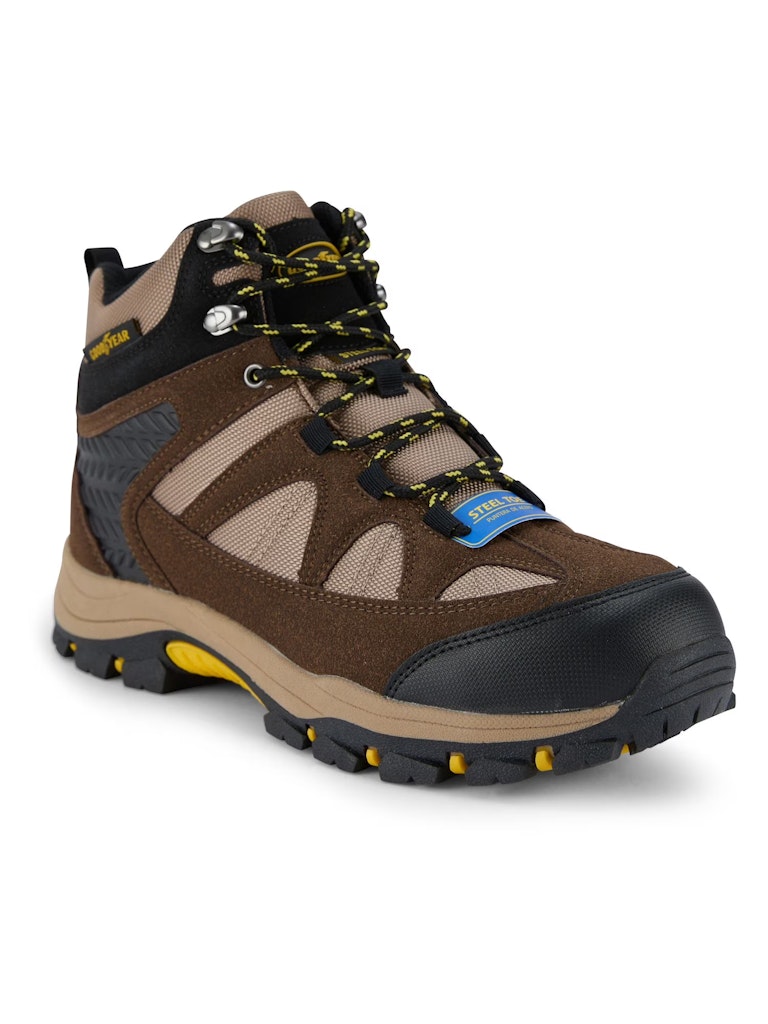 Goodyear Men's Teton Steel Toe Outdoor Hiker Work Boots: $25