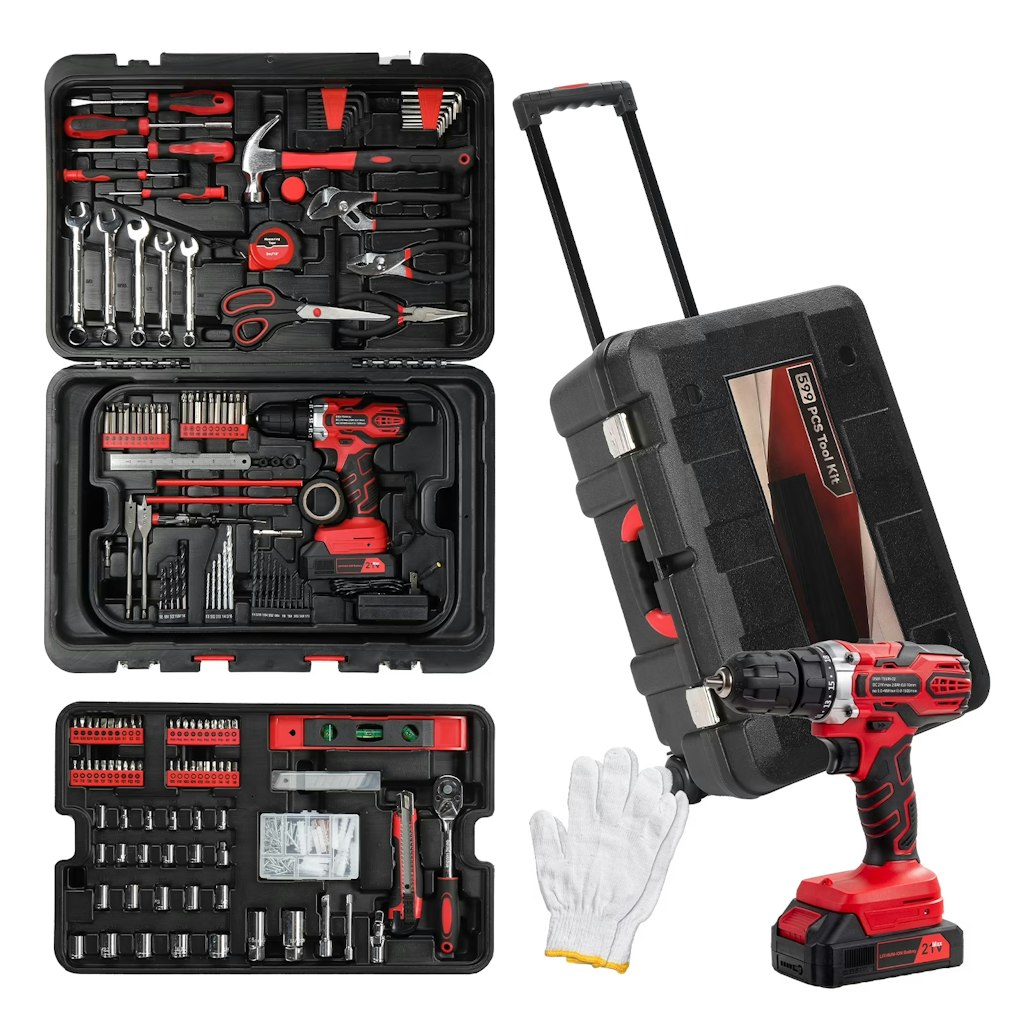 Ktaxon 599-Piece Portable Tool Set w/ Rolling Tool Box: $120