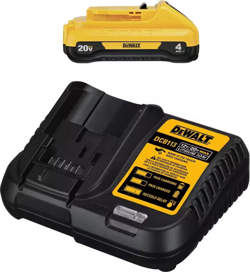 DeWalt 20V MAX Li-Ion 4Ah Battery w/ 12V to 20V MAX Charger: $64