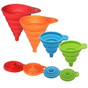 Foldable Silicone Funnel 4-Pack for $2 + free shipping w/ $25