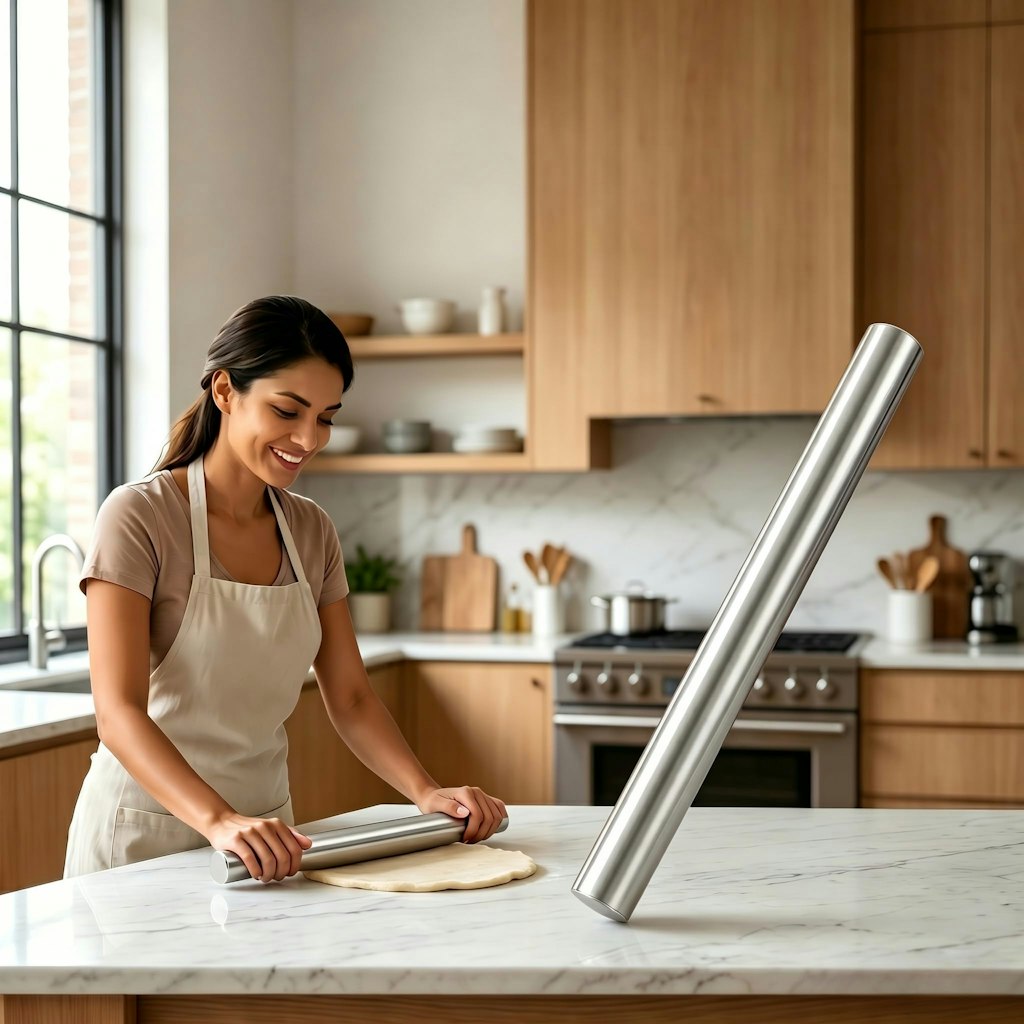 Stainless Steel French Rolling Pin: $1.46