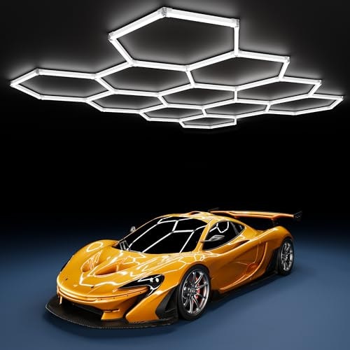 Modern 11-Grid Hexagon Garage Light 48-Pack: $78.36