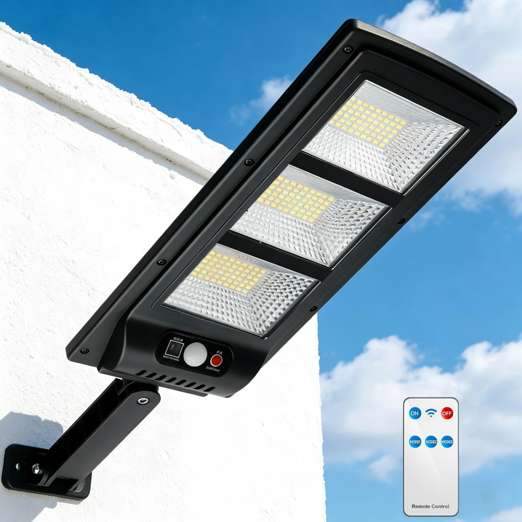 Solar Street Light w/ Motion Sensor & Remote Control: $11.99