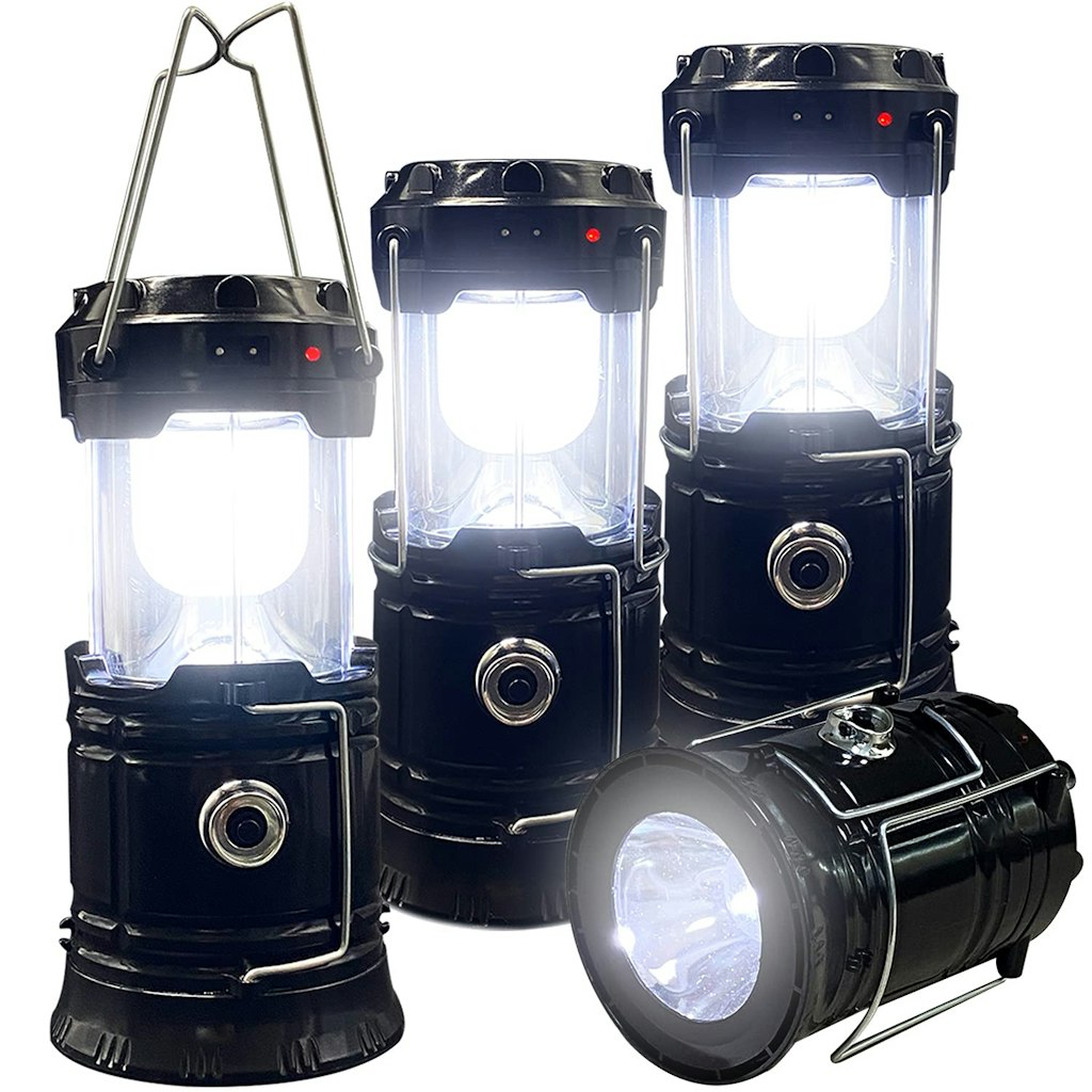 Collapsible Portable LED Camping Lantern 4-Pack: $21