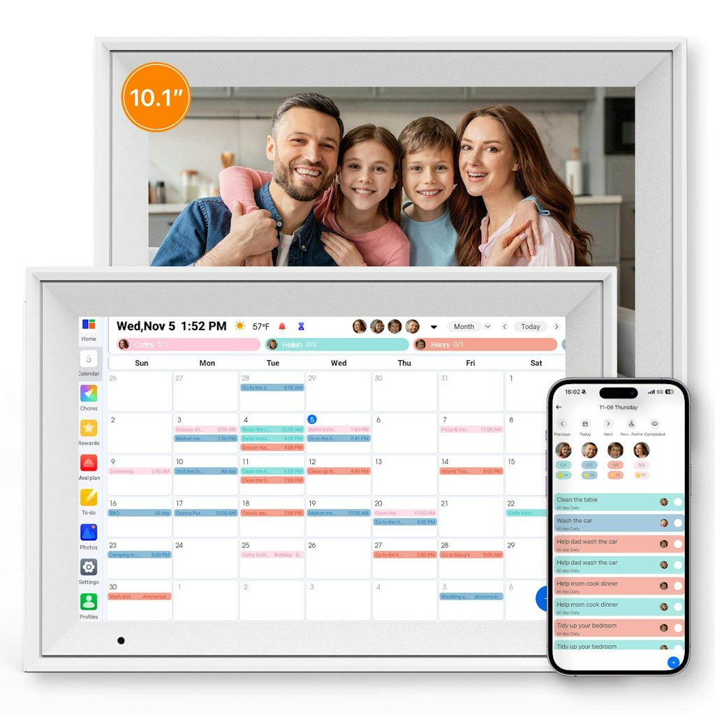 10.1" 1280x800 IPS Digital Family Calendar: $70