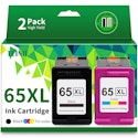 TEINO Remanufactured HP 65XL Black & Tri-Color Ink Cartridge Combo Pack for $24 + free shipping w/ Prime
