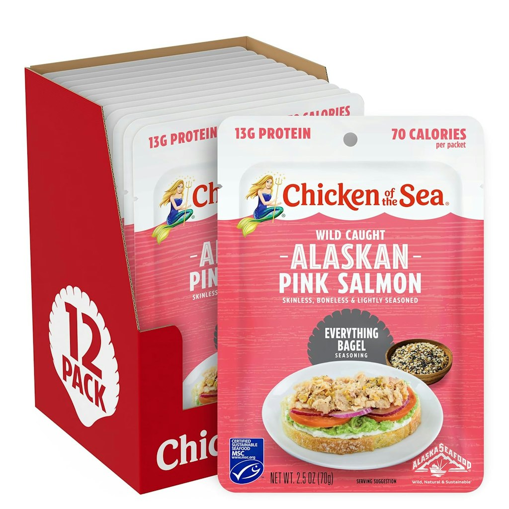 Chicken of the Sea Alaskan Pink Salmon w/ Everything Bagel Seasoning 12-Pack: $11 via Sub & Save