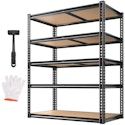 5-Tier Adjustable Metal Garage Shelving Rack for $40 + free shipping