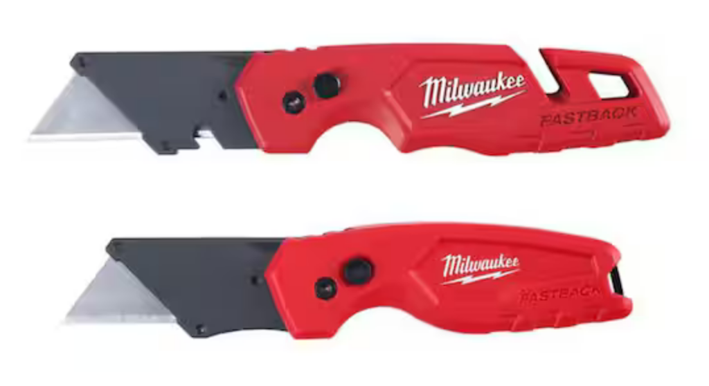 Milwaukee Fastback Folding Utility Knife and Compact Folding Utility Knife: $16