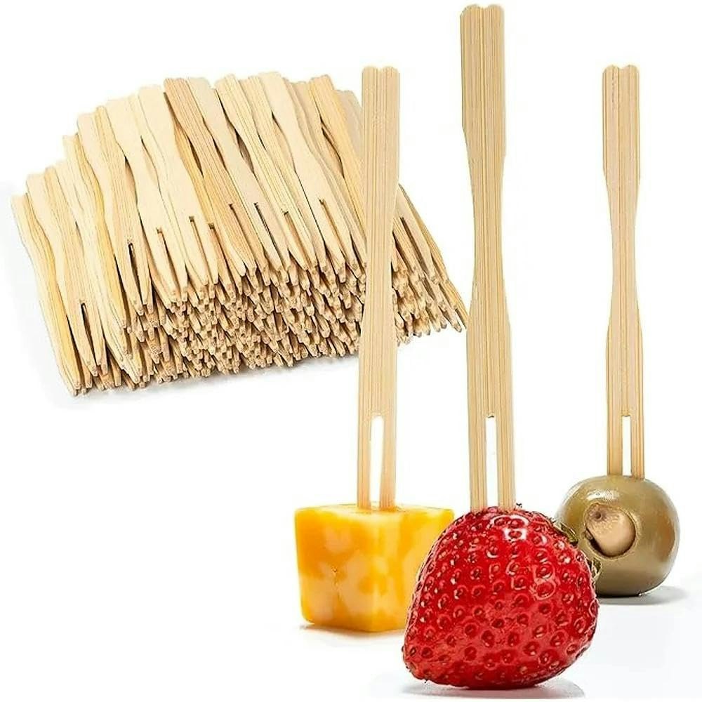 Bamboo Appetizer Fork 100-Pack: $1.34