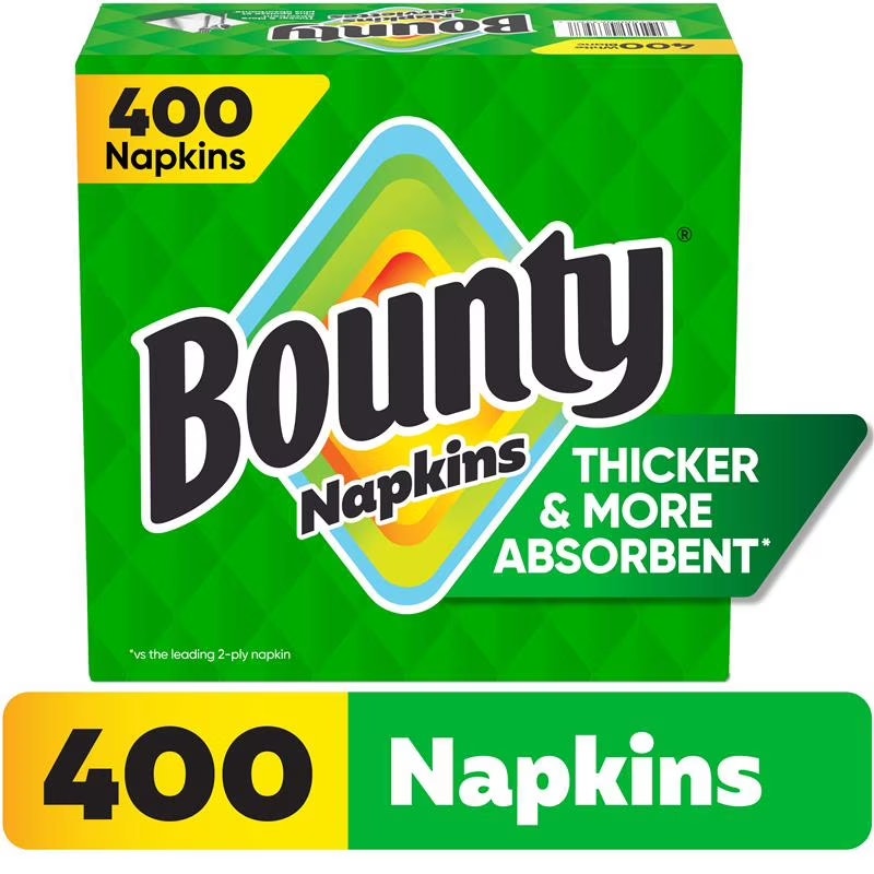 Bounty Everyday Disposable Paper Napkins 400-Count : $6 Bounty Everyday Disposable Paper Napkins 400-Count : $6