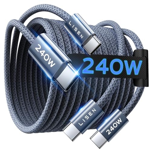 Lisen 6.6-Foot USB-C Charger Cable 2-Pack: $5.60