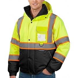 Ticonn Waterproof Safety Bomber Jacket: From $15