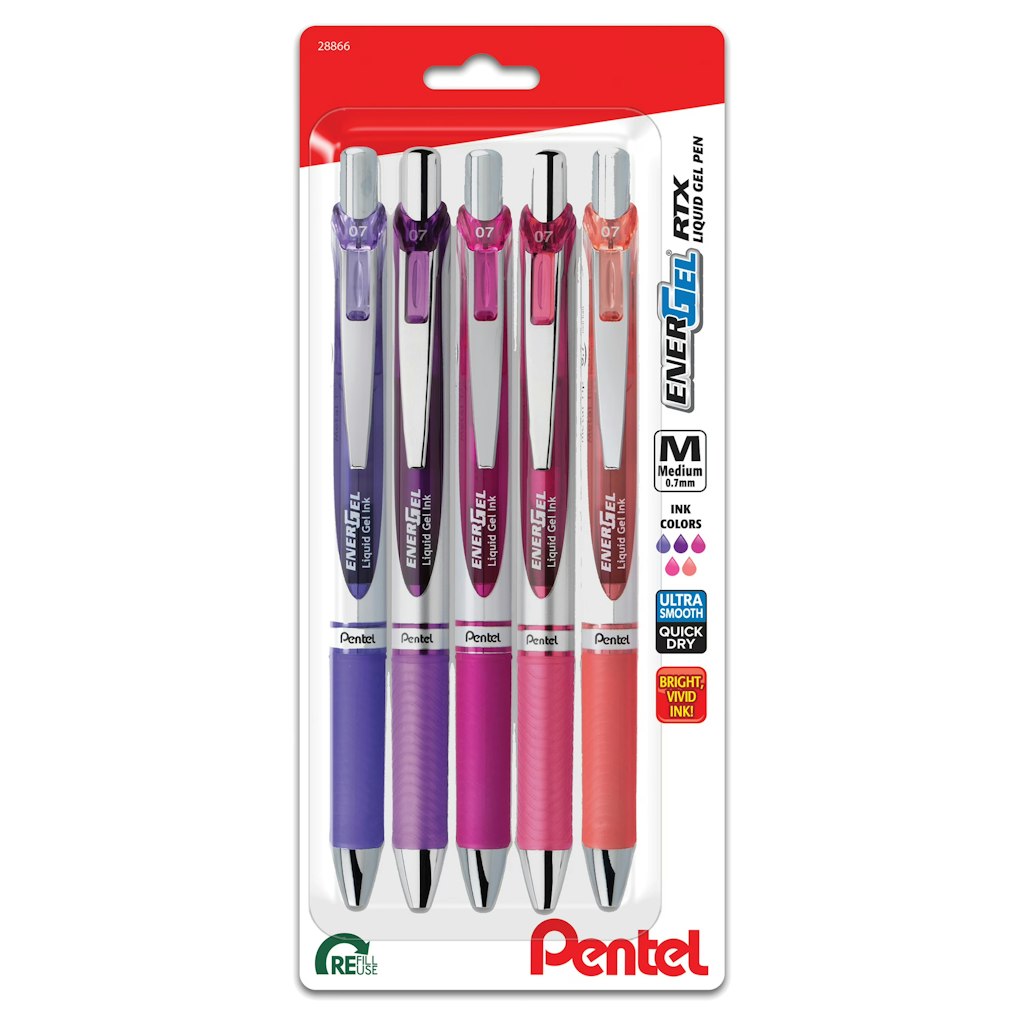 Pentel EnerGel RTX Liquid Ink Gel Pens 5-Pack: $6.97