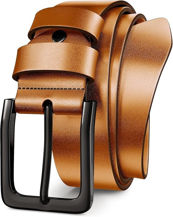 Men's Casual Leather Belt: $3.99