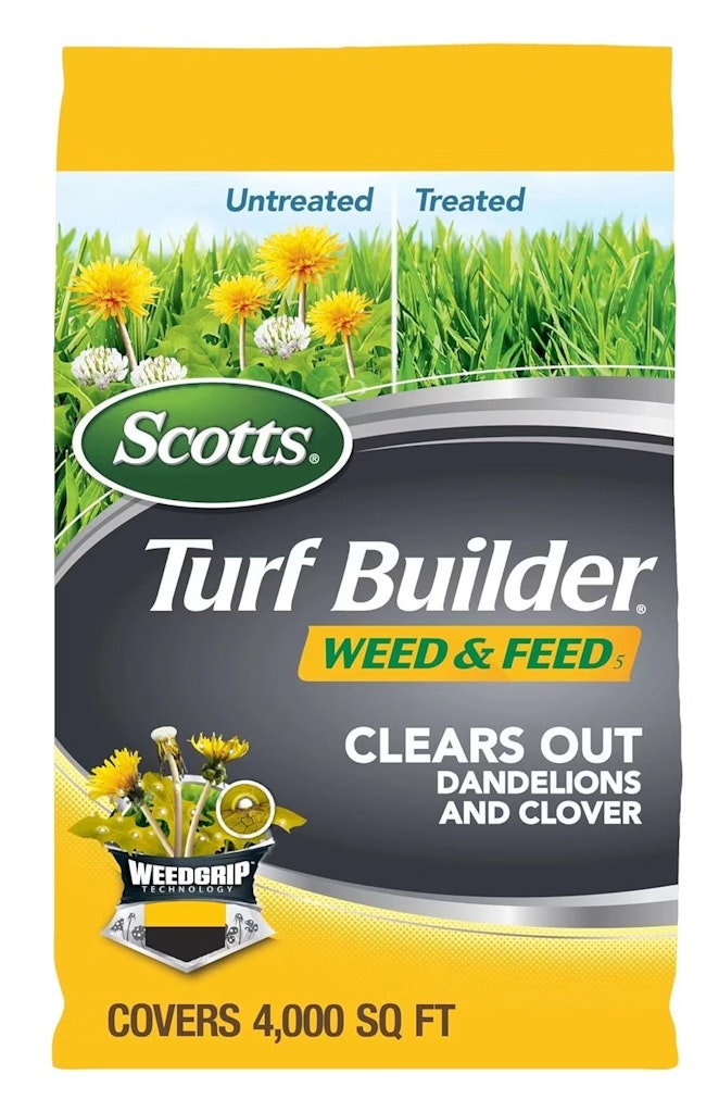 Scotts Turf Builder Weed and Feed 4,000-Sq. Ft. Bag: $15