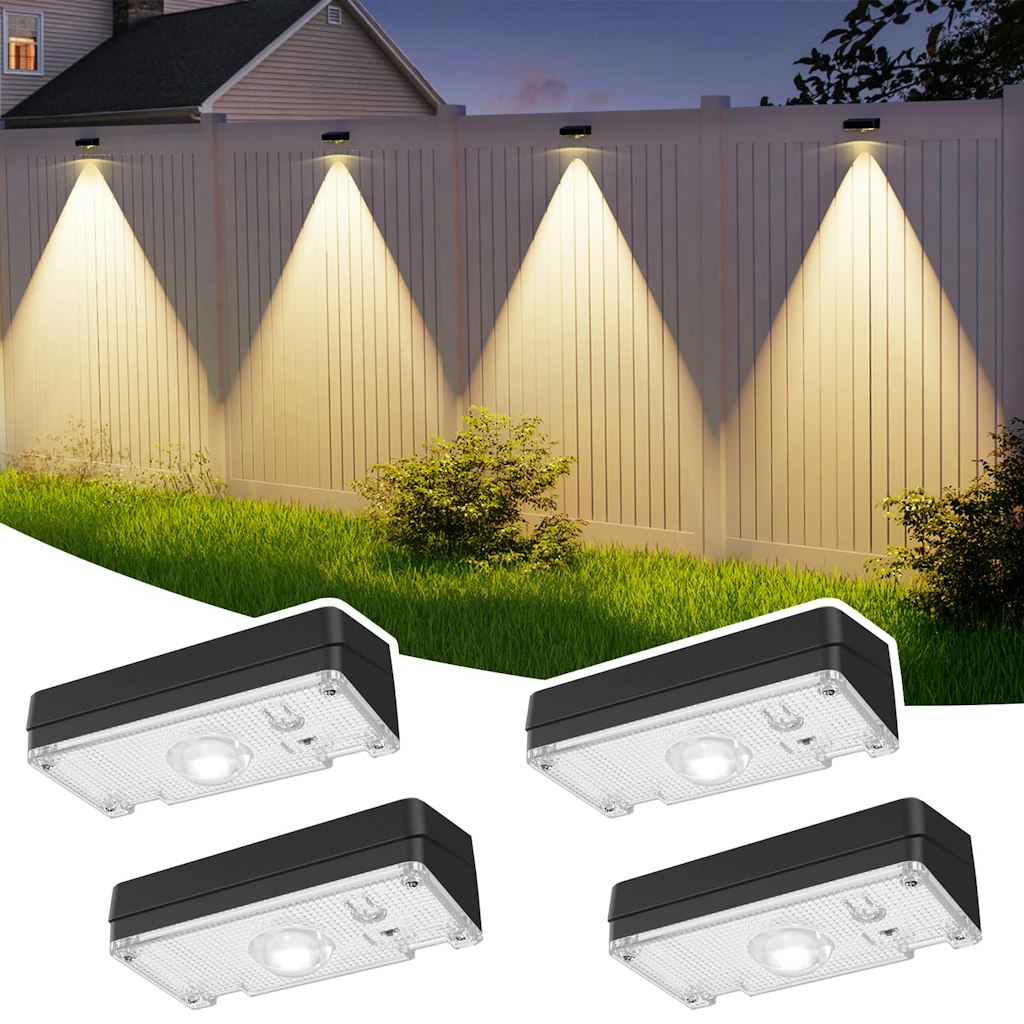 Solar Fence Light 4-Pack: $16