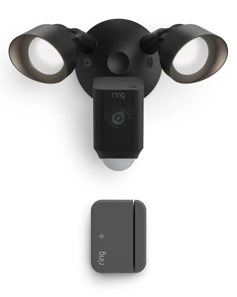 Ring Floodlight Cam Plus Wired & Outside Door Sensor Bundle: $100
