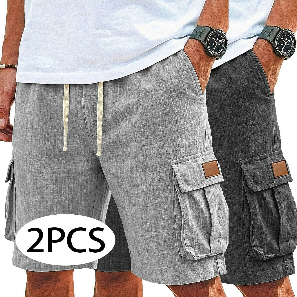 Cargo Linen Shorts 2-Pack: $15