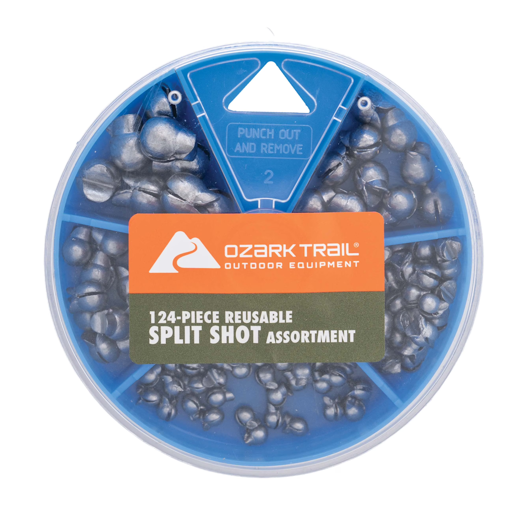Ozark Trail Reusable Split Shot Fishing Weight Assortment Kit: $3.87
