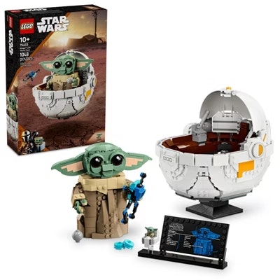 LEGO Star Wars: The Mandalorian Grogu with Hover Pram Building Set: $56