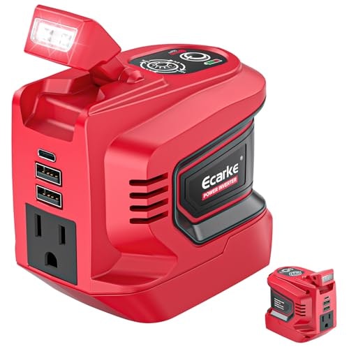 Ecarke 220W Portable Power Inverter for Milwaukee 18V Battery: $20.99