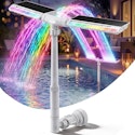 Solar Pool Fountain with LED Lights 8000mAh Battery for $33 + free shipping w/ Prime