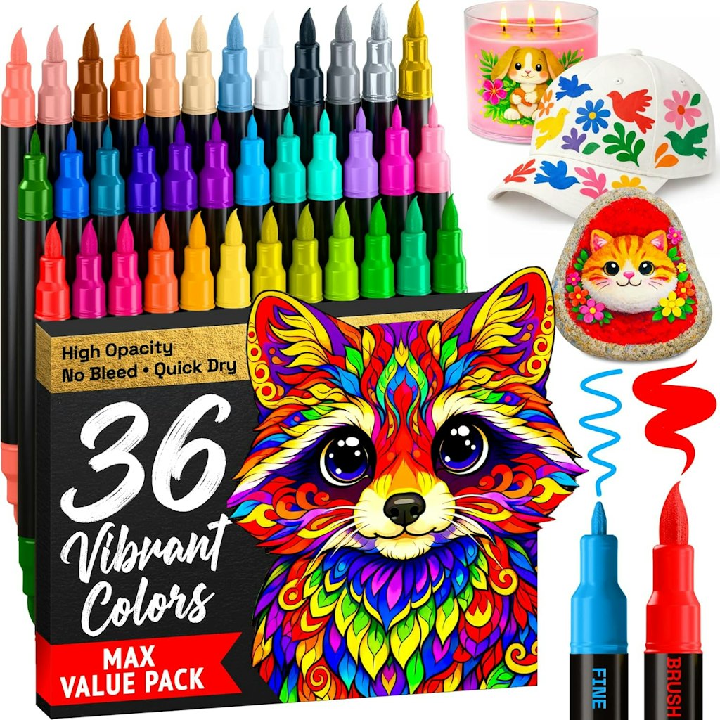 Artistro 36-Count Acrylic Paint Markers: $9.46 w/ Subscribe & Save
