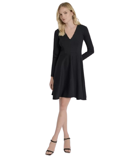 DKNY Women's Rib Knit Fit and Flare Dress: $25