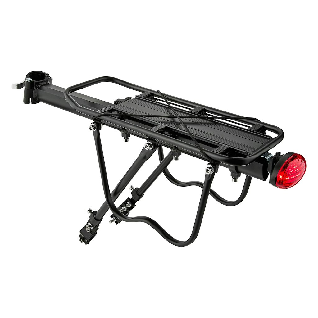 Ozark Trial Aluminum Adjustable Rear Bike Rack with Taillight: $27