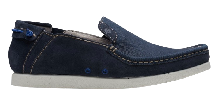 Clarks Men's ShacreLiteStep Blue Suede Shoes: $50