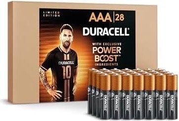 Duracell x Messi Limited Edition Coppertop AAA Alkaline Batteries 28-Pack: $13