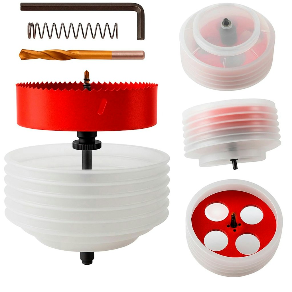 Bi-Metal 6-1/4" Hole Saw Kit w/ Silicone Dust Bowl: $11