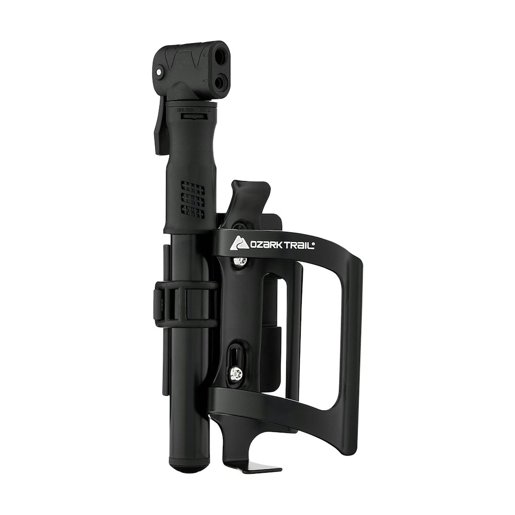 Ozark Trail Bike Water Bottle Holder with Built-in Air Pump: $14