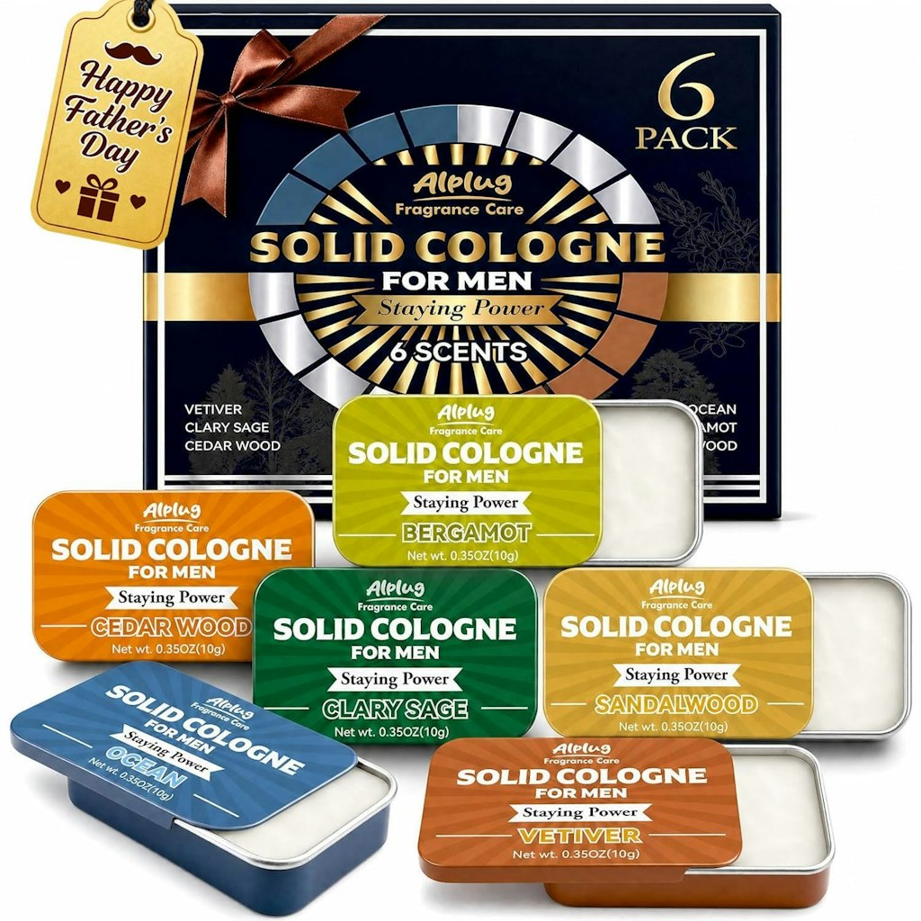6-Piece Solid Cologne Gift Set: $8.99
