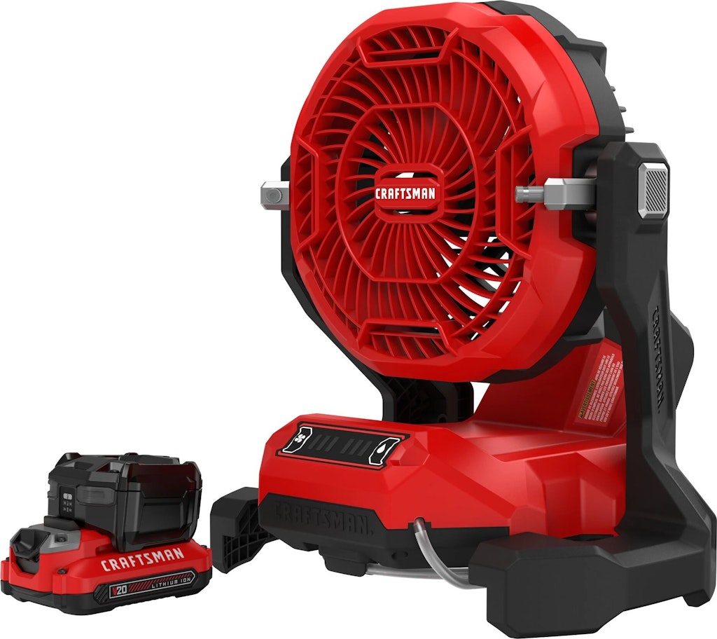 Craftsman V20 7.5" 3-Speed Outdoor Misting Personal Fan: $49