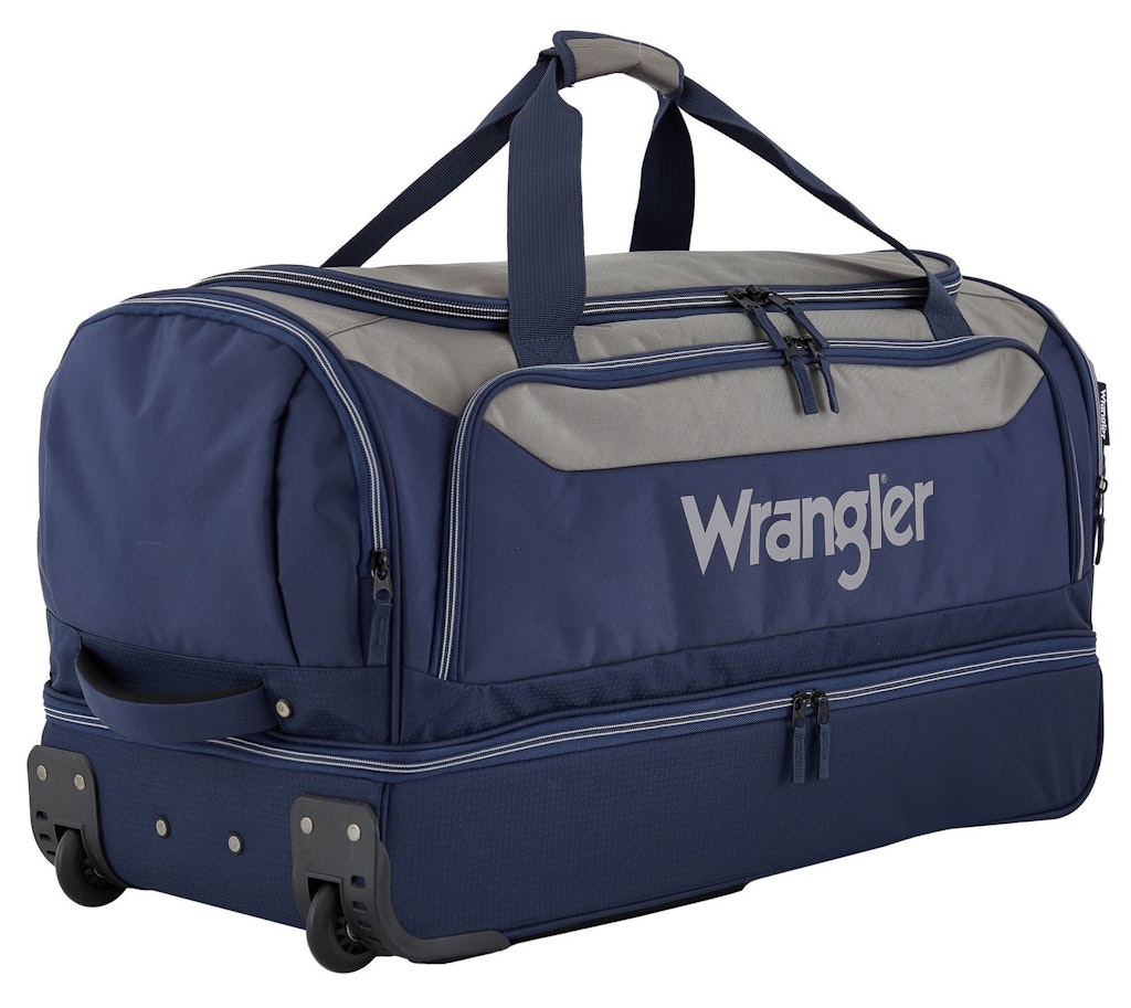 Wrangler 30" Drop-Bottom Rolling Travel Duffel: $42
