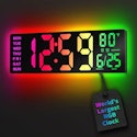 Easyera 16.5" RGB Digital Wall Clock for $31 + free shipping w/ $35