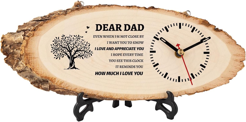 Father's Day Wooden Clock Gift: $14