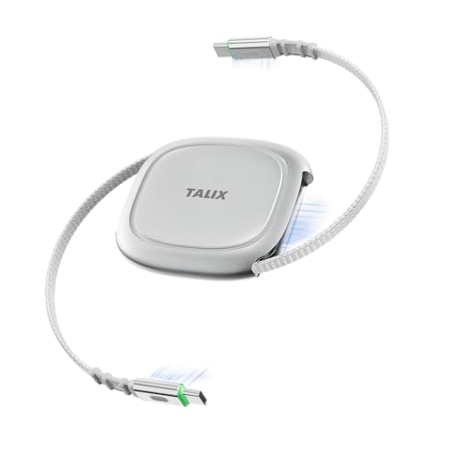 Talix 4.92-Foot 240W Retractable USB-C to USB-C Cable : $10.99
