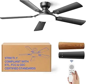  Homelist 52" Low Profile Flush Mount Ceiling Fan : From $85.21