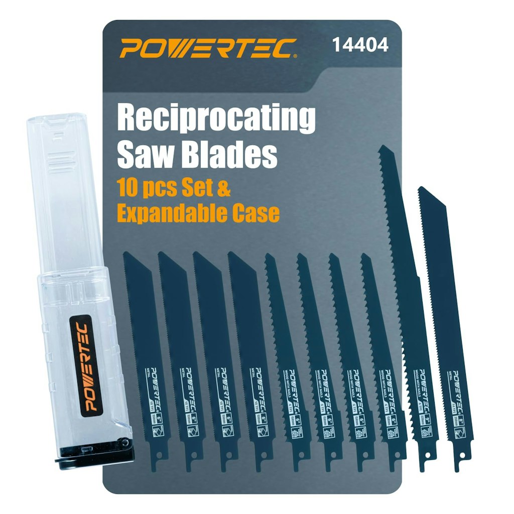 Powertec 10-Piece Metal and Wood Reciprocating Saw Blades Set: $7.16