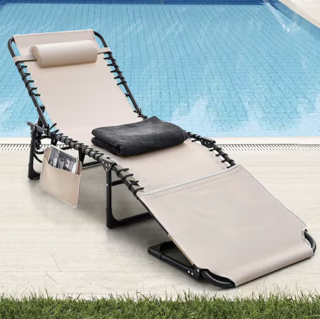 Nuu Garden Folding Outdoor Lounge Chair: $61