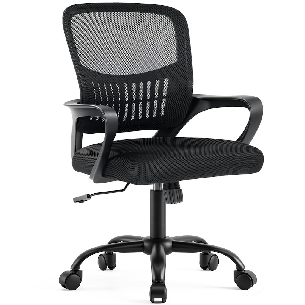 Ergonomic Mid-Back Mesh Home Office Chair: $30